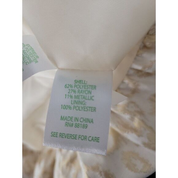 Lilly Pulitzer Leah Animal Print Skirt Gold Dazzle Leopard Jacquard Womens 6 - Picture 8 of 8